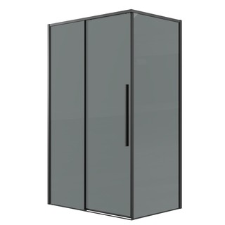 Душевое ограждение Grossman Galaxy 100.K33.01.110.21.10-200.K33.01.80.21.10 (110х80х195) раздвижная,черный матовый,стекло тонированное,2 места