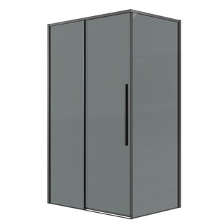 Душевое ограждение Grossman Galaxy 100.K33.01.130.42.10-200.K33.01.80.42.10 (130х80х195) раздвижная,графит сатин,стекло тонированное,2 места