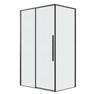 Душевое ограждение Grossman Galaxy 100.K33.01.100.21.02-200.K33.01.90.21.02 (100х90х195) раздвижная(левая),черный матовый,стекло шиншилла,2 места