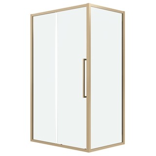 Душевое ограждение Grossman Cosmo 100.K33.02.110.32.00-200.K33.02.80.32.00 (110х80х195) раздвижная,золото сатин,стекло прозрачное,2 места