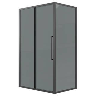 Душевое ограждение Grossman Cosmo 100.K33.02.100.21.10-200.K33.02.90.21.10 (100х90х195) раздвижная,черный матовый,стекло тонированное,2 места