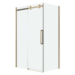 Душевое ограждение Grossman Classic 100.K33.04.120.32.00-200.K33.04.90.32.00 (120х90х195) раздвижная,золото сатин,стекло прозрачное,2 места