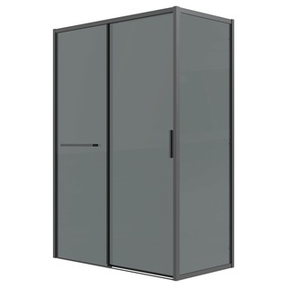 Душевое ограждение Grossman Style 100.K33.05.120.21.10-200.K33.05.80.21.10 (120х80х195) раздвижная,черный матовый,стекло тонированное,2 места