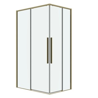 Душевое ограждение Grossman Galaxy 1/2.K33.01.12.32.00-1/2.K33.01.70.32.00 (120х70х195) раздвижная,золото сатин,стекло прозрачное,2 места
