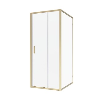 Душевое ограждение Niagara Nova NG-42-10AG-A110G (100х110х195) прямоугольник,золото,двери раздвижные,стекло прозрачное,2 места