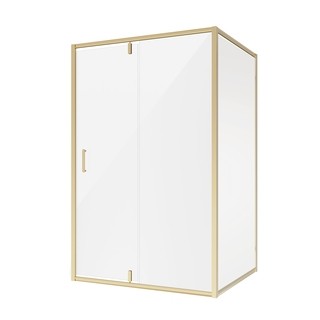Душевое ограждение Niagara Nova NG-43-12AG-A100G (120х100х195) прямоугольник,золото,двери распашные,стекло прозрачное,2 места