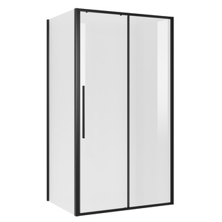 Душевое ограждение Niagara Nova NG-84-11AB-A80B-34 (110х80х195) прямоугольник,черный матовый,дверь раздвижная,стекло прозрачное,2 места