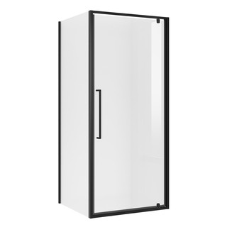 Душевое ограждение Niagara Nova NG-85-10AB-A80B-34 (100х80х195) прямоугольник,черный матовый,дверь распашная,стекло прозрачное,2 места
