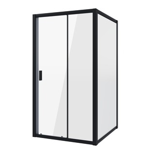 Душевое ограждение Niagara Nova NG-82-10AB-A90B (100х90х195) прямоугольник,черный, дверь раздвижная,стекло прозрачное,2 места