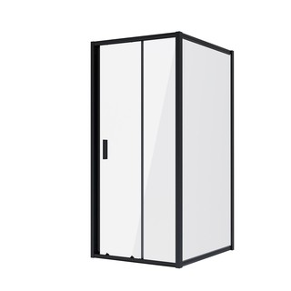 Душевое ограждение Niagara Nova NG-82-8AB-A90B (80х90х195) прямоугольник,черный, дверь раздвижная,стекло прозрачное,2 места