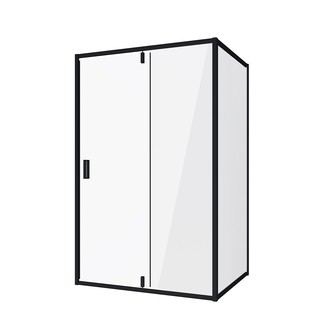 Душевое ограждение Niagara Nova NG-83-11AB-A80B (110х80х195) прямоугольник,черный,дверь распашная,стекло прозрачное,2 места