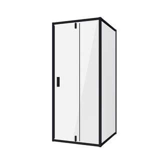 Душевое ограждение Niagara Nova NG-83-9AB-A90B (90х90х195) квадрат,черный,дверь распашная,стекло прозрачное,2 места