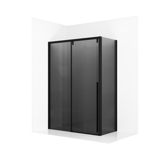 Душевое ограждение Ambassador Intense 110022203IBB-100IBB (140х100х200) прямоугольник,черный,стекло тонированное,раздвижная,2 места