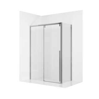 Душевое ограждение Ambassador Intense 110021105IX-80IX (160х80х200) прямоугольник,хром,стекло прозрачное,раздвижная,2 места