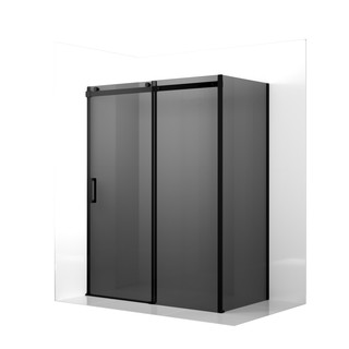 Душевое ограждение Ambassador Benefit 19022204HBB-80HBB (150х80х200) прямоугольник,черный,стекло тонированное,раздвижная,2 места