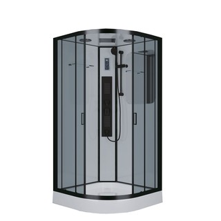 Душевая кабина Niagara Premium NG-6901-01G BLACK (90х90х210) низкий поддон(16 см),черный,стекло тонированное,4 места