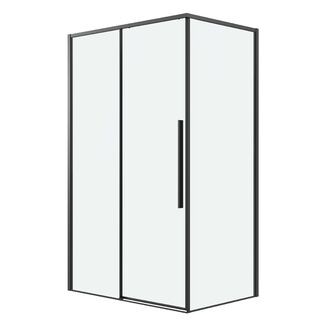 Душевое ограждение Grossman Galaxy 100.K33.01.100.21.00-200.K33.01.100.21.00 (100х100х195) раздвижная,черный матовый,стекло прозрачное,2 места