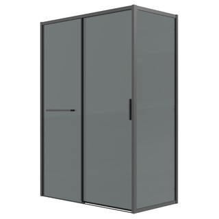Душевое ограждение Grossman Style 100.K33.05.120.21.10-200.K33.05.100.21.10 (120х100х195) раздвижная,черный матовый,стекло тонированное,2 места