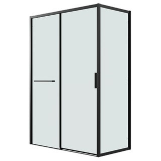 Душевое ограждение Grossman Style 100.K33.05.100.21.00-200.K33.05.100.21.00 (100х100х195) раздвижная,черный матовый,стекло прозрачное,2 места