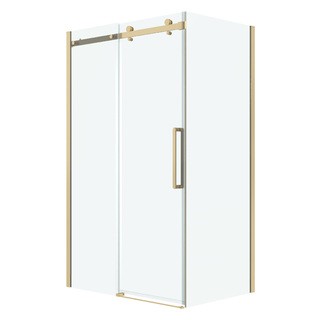 Душевое ограждение Grossman Classic 100.K33.04.160.32.00-200.K33.04.100.32.00 (160х100х195) раздвижная,золото сатин,стекло прозрачное,2 места