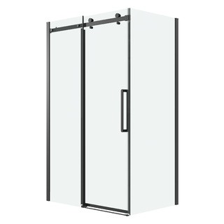 Душевое ограждение Grossman Classic 100.K33.04.160.21.00-200.K33.04.80.21.00 (160х80х195) раздвижная,черный матовый,стекло прозрачное,2 места