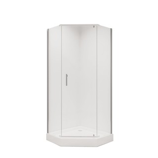 Душевое ограждение Niagara Nova NG-6605-08 (90х90х195) трапеция,хром,дверь распашная,стекло прозрачное,1 место