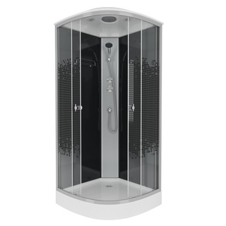 Душевая кабина Niagara Eco NG-4501-14 BLACK (90х90х215) низкий поддон(13см),стекло мозаика,3 места