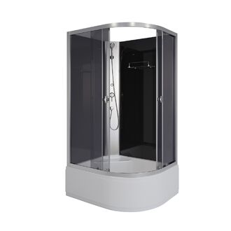 Душевая кабина Niagara Eco E110/80/40L/TN/BK (110х80х195) высокий поддон(40см),стекло тонированное,4 места