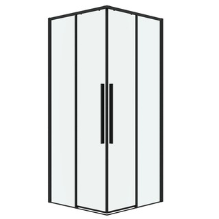 Душевое ограждение Grossman Galaxy 300.K33.01.8080.21.00 (80*80*195) квадрат,раздвижная,черный матовый,стекло прозрачное,1 место