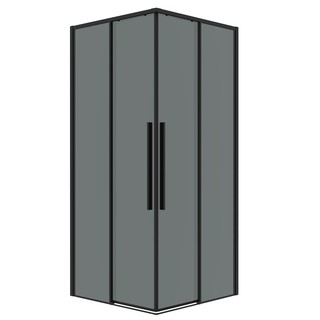 Душевое ограждение Grossman Galaxy 300.K33.01.8080.21.10 (80х80х195) квадрат,раздвижная,черный матовый,стекло тонированное, 1 место