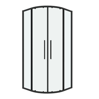 Душевое ограждение Grossman Cosmo 301.K33.02.9090.21.00 (90х90х195) четверть круга,раздвижная,черный матовый,стекло прозрачное, 1 место