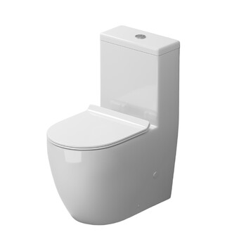 Унитаз напольный Grossman Classic GR-4484SQ-K44 (640х360х800) безободковый,белый,моноблок с тонкой крышкой,микролифт,смыв торнадо,1 мест