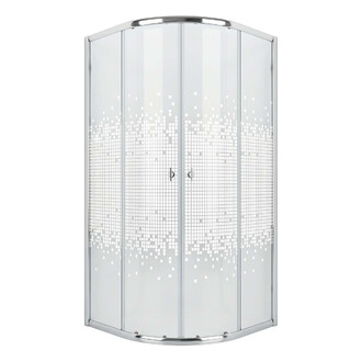 Душевое ограждение Niagara Eco NG-1001-14 (90х90х190) четверть круга,раздвижное,хром,стекло мозаика,1 место