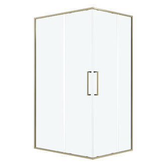 Душевое ограждение Niagara Nova NG-6436-1280SG (120х80х195) прямоугольник,золото сатин,двери раздвижные,стекло прозрачное,1 место