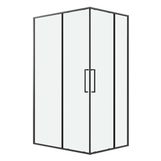 Душевое ограждение Niagara Nova NG-6836-1080BL (100х80х195) прямоугольник,черный матовый,двери раздвижные,стекло прозрачное,1 место