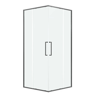 Душевое ограждение Niagara Nova NG-6336-90GR (90х90х195) квадрат,графит,двери раздвижные,стекло прозрачное,1 место