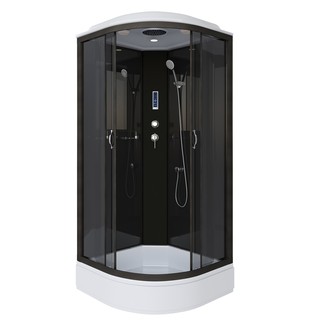 Душевая кабина Niagara Classic NG-6501-14P (90х90х215) средний поддон(26см),черный,стекло тонированное,4 места