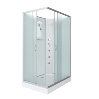Душевая кабина Niagara Classic NG-43975-14QBKG (90х70х200) низкий поддон(13см),стекло матовое,3 места
