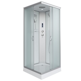 Душевая кабина Niagara Classic NG-1101-14P (90х90х215) низкий поддон(13см),стекло матовое,3 места с полкой