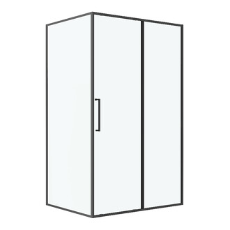 Душевое ограждение Niagara Nova NG-88-12AB-A90B-46 (120х90х195) прямоугольная,раздвижная,черный матовый,стекло прозрачное,2 места