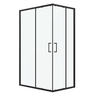 Душевое ограждение Niagara Nova NG-6811-14BL (120х90х195) прямоугольник,черный матовый,двери раздвижные,стекло прозрачное,1 место