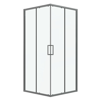 Душевое ограждение Niagara Nova NG-6309-14GR (100х100х195) квадрат,графит матовый,двери раздвижные,стекло прозрачное,1 место