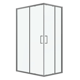 Душевое ограждение Niagara Nova NG-6381-14GR (100х80х195) прямоугольник,графит матовый,двери раздвижные,стекло прозрачное,1 место