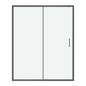 Дверь в нишу Niagara Nova NG-32-15AGR-14 (150х195) графит матовый,дверь раздвижная,стекло прозрачное,1 место