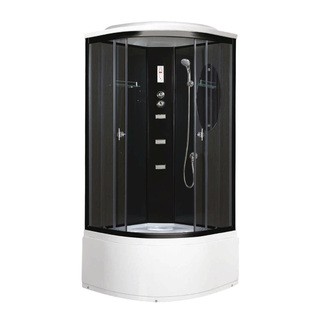 Душевая кабина Niagara Ultra NG-212-01N (100х100х220) высокий поддон(48см),черный,стекло тонированное,4 места