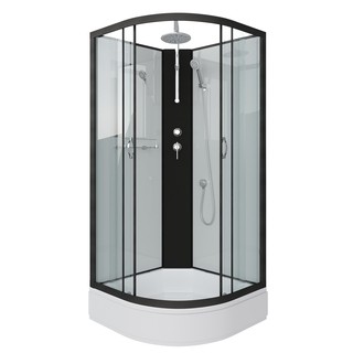 Душевая кабина Niagara Classic NG-6702-14BKT (100х100х210) средний поддон(26см),черный,стекло прозрачное,4 места