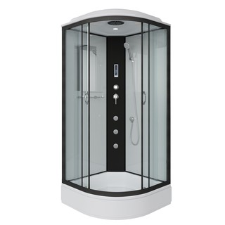 Душевая кабина Niagara Classic NG-6702-14F (100х100х215) средний поддон(26см),черный,стекло прозрачное,4 места