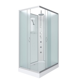 Душевая кабина Niagara Classic NG-43185-14QBKTG (110х80х210) низкий поддон(13см),стекло матовое,3 места